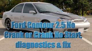 how to diagnose & fix No crank No start, or crank no start on ford Contour 98 2.5 duratec.[ solved]