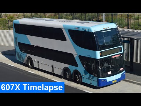 Sydney Buses Timelapse; Route 607X to the City