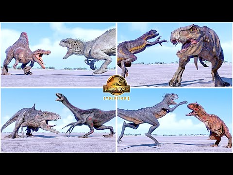Dinosaurs Fight Club! Rexy, Spinosaurus, Indominus Rex, Scorpios Rex 🦖 Jurassic World Evolution 2