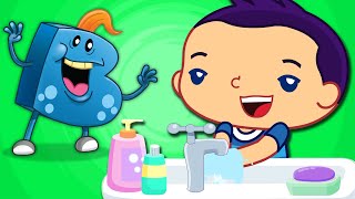 Wash your Hands - Learning Video for Kids | ABC Monsters | Good Habits for Toddlers and Babies
