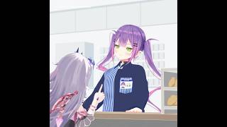 Towa & Bijou  - Konbini :D -トワさまとビブー！ in コンビニ　#ホロライブ #tokoyamitowa #kosekibijou