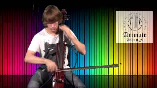 Tim Scott demonstrates Yamaha's Silent Cello cello at Animato