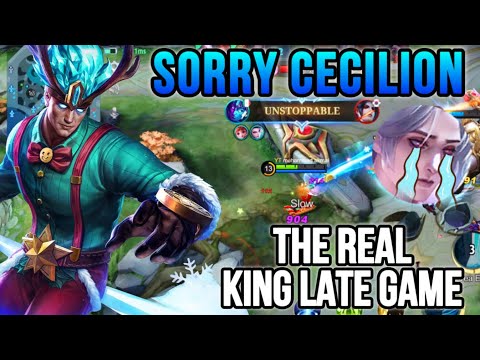 HARD GAME GORD VS CECILION THE REAL KING LATE GAME!! UNSTOPPABLE GORD  BEST BUILD - MOBILE LEGENDS