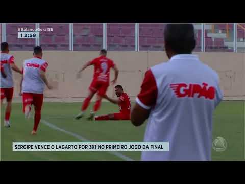 Sergipe vence Lagarto por 3 a 1 no primeiro jogo da final do Sergipão 2021 - Balanço Geral Sergipe