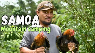 Camping in the mountains of Samoa with my cousin Ken