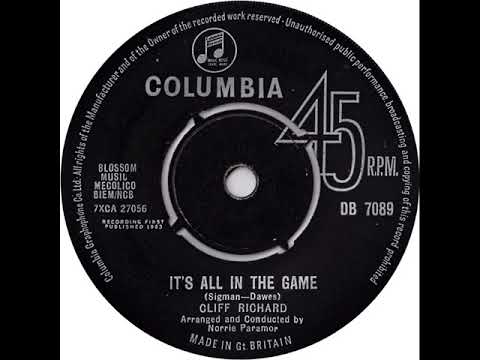 UK New Entry 1963 (177) Cliff Richard - It's All In The Game