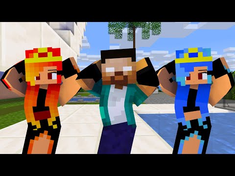 MONSTER SCHOOL : CHICKEN WING MEME HEROBRINE, FIRE AND ICE PRINCESS - MINECRAFT ANIMATION