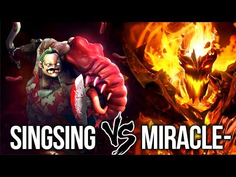 Miracle- EPIC Shadow Fiend Razing vs SingSing The Pudge Master - Dota 2