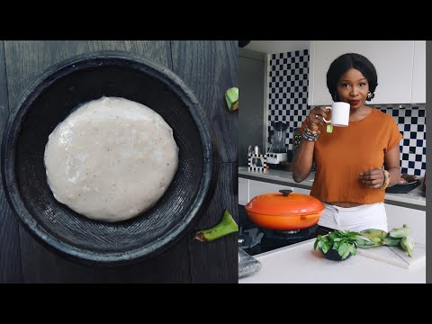 GREEN BANANA FUFU RECIPE / Healthy Green Banana Recipe - Ndudu by Fafa
