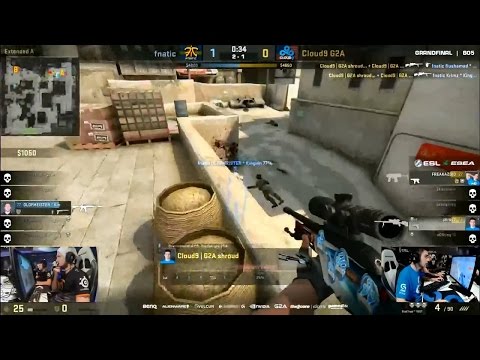 C9 Shroud goes freaking nuts with the Scout! vs. fnatic ESL ESEA Pro League Finals