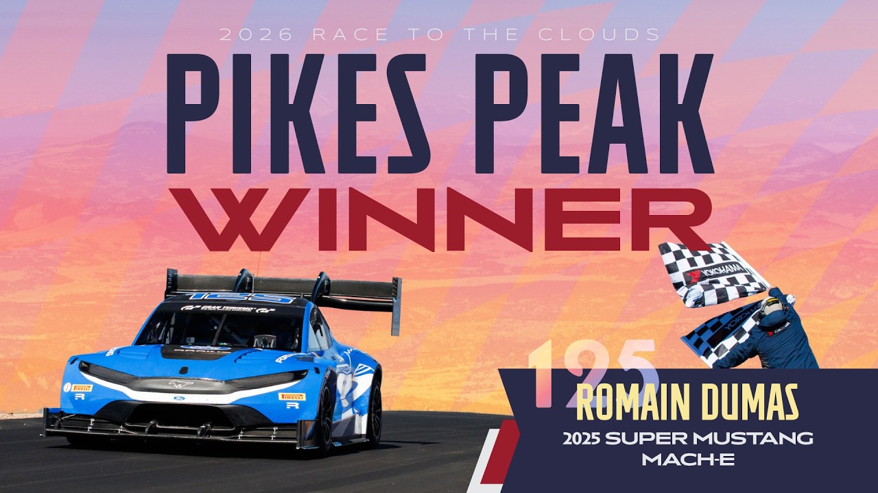 Ford Super Mustang Mach-E climbing Pikes Peak