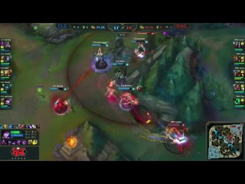 CLG vs RNG   Last Teamfight MSI 2016