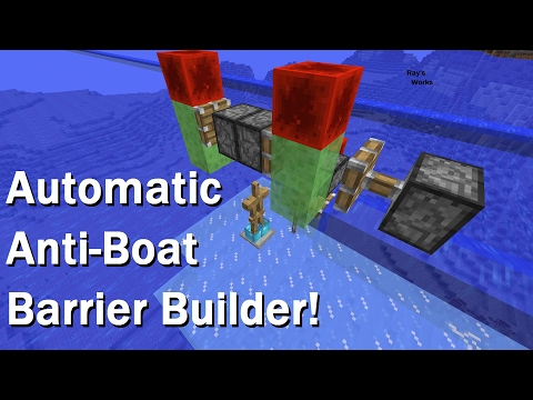 Automatic Anti-Boat Barrier Builder! | Minecraft