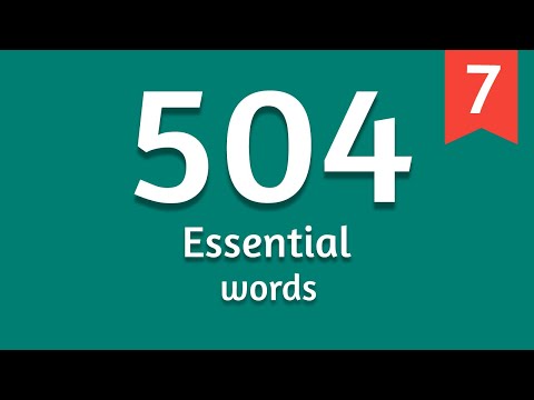504 Essential Words | Lesson 7
