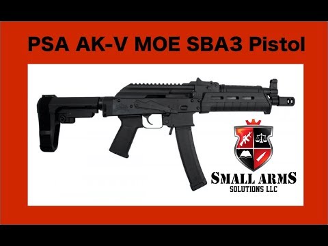 The PSA AK-V MOE SBA3 Pistol