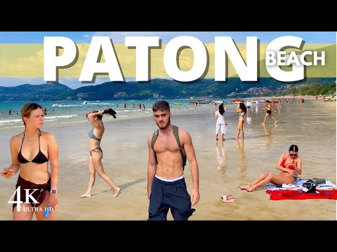 【4K 】Phuket 2023 Sunny Day Walk in Patong Beach, Thailand 🇹🇭