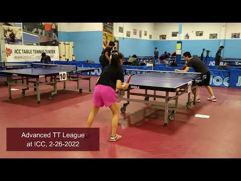 Amy Zhang (1835) vs JT Weng (1723) at ICC TT League on 2-26-2022