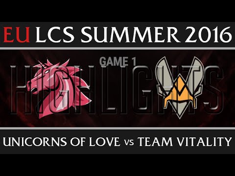 Unicorns of Love vs Vitality Highlights, Game 1 EU LCS Week 7 Day 2 Summer 2016 - UOL vs VIT G1