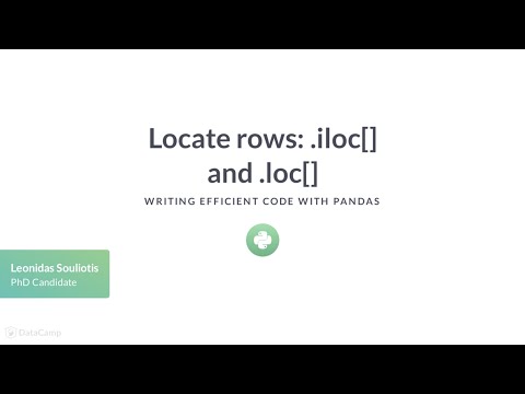 Python Tutorial: Locate rows: .iloc[] and .loc[]