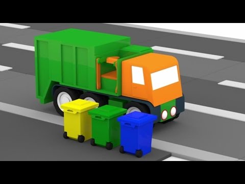 Lehrreicher Zeichentrickfilm - Die 4 kleinen Autos - Der Müllwagen