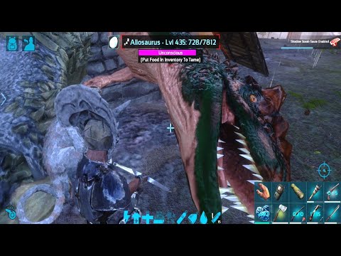 Ark Mobile Triple Allosaurus Trapping & Taming | Allosaurus Abilities | Hardcore-Brutal (Ep - 40)