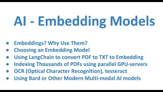 AI Embedding Models - August 11, 2023