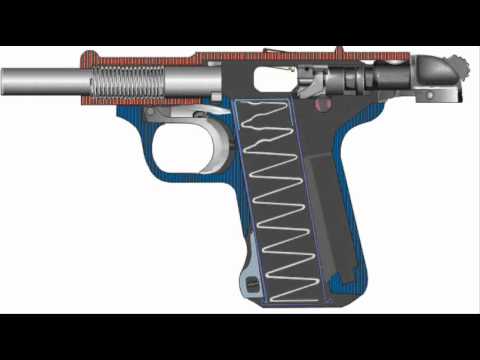 Savage model 1907 semi-auto pistol - firing cycle - HLebooks.com