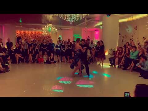  Adrian Veredice  and  Alejandra Hobert  are  dancing  to  the  vals  "  Romance de Barrio  "  in  2020