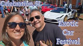 Celebration Florida Exotic Car Show! Ferrari, Lamborghini, Porsche, McLaren And Classics Too!