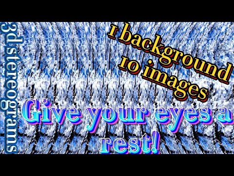 3d stereogram: 1 background - 10 images