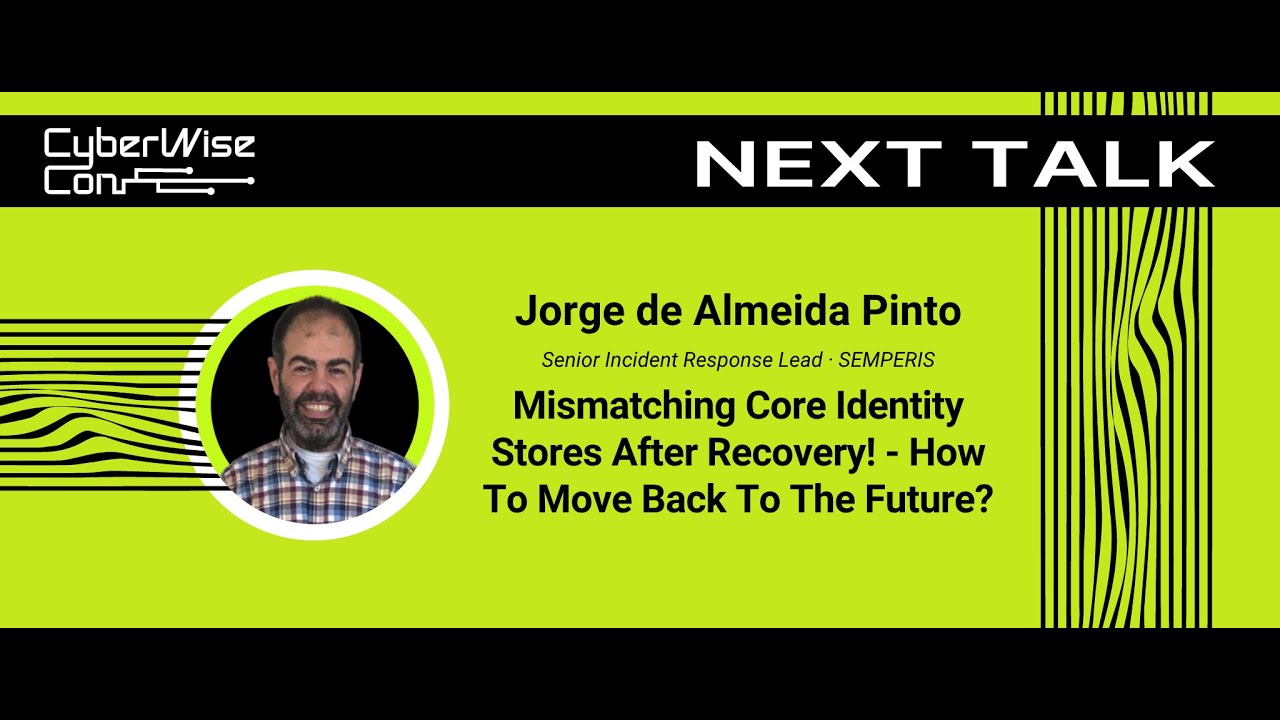 Jorge de Almeida Pinto: Mismatching Core Identity Stores After Recovery!