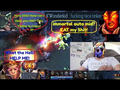 Tinker vs Monkey King Dota 2 (immortal MK auto mid, who you? are you a God? Lito Lapid Stream #6