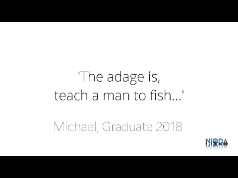 Michael, graduate 2018, teach a man to fish