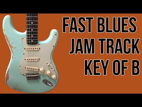 Fast Blues Backing Track in B - Blues Jam Tracks