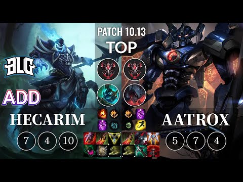 BLG ADD Hecarim vs Aatrox Top - KR Patch 10.13