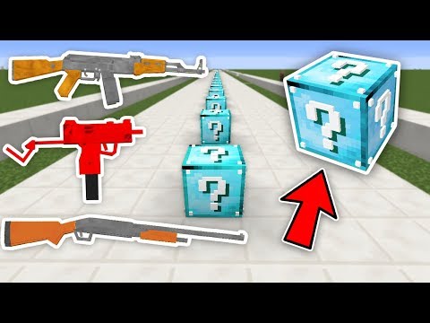SİLAHLI MAVİ ŞANS BLOKLARI YARIŞI - Minecraft