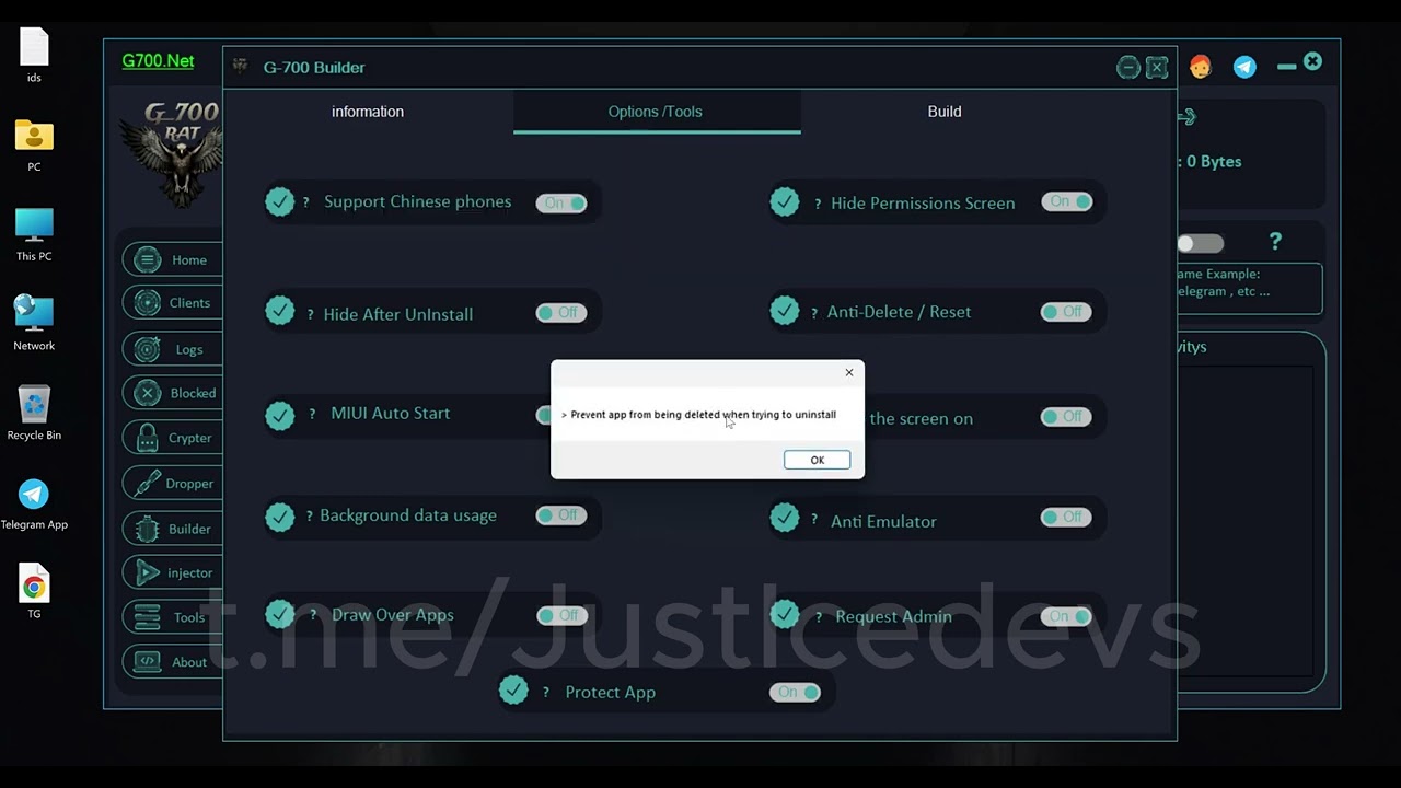 G700 Rat App Builder