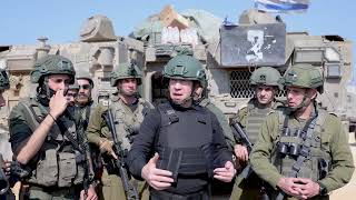 *שר הביטחון נכנס לצפון רצועת עזה: "מנהרות המילוט של החמאס" וזכרת את השם כי הוא הנותן לך כח לעשות חיל