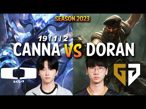 DK Canna vs GEN Doran - Canna AATROX vs Doran GANGPLANK Top - Patch 13.14 KR Ranked
