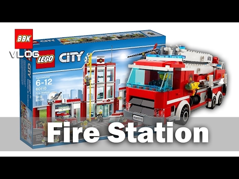 LEGO CITY Fire Station 60110 Speed Build Unboxing Review Time Lapse