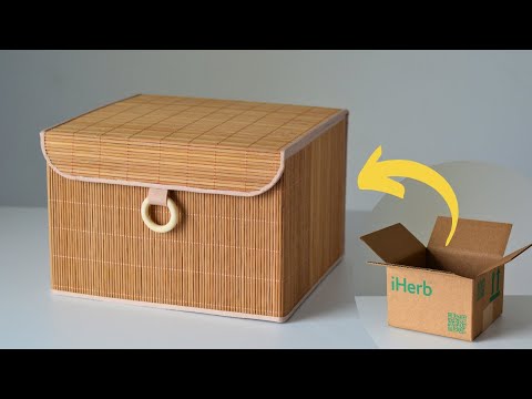 STORAGE BASKET with Lid DIY / Organizer from Cardboard Box ♻️ / Amazing Craft Idea