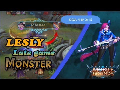SAVAGE LESLEY!! | 18Kills Lesly late game monster GAMEPLAY (mlbb)