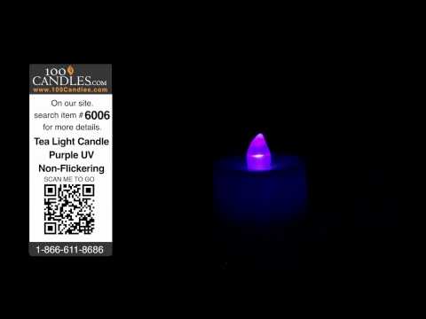 UV Purple Non-Flicker Battery Tea Lights by intelliFLAME