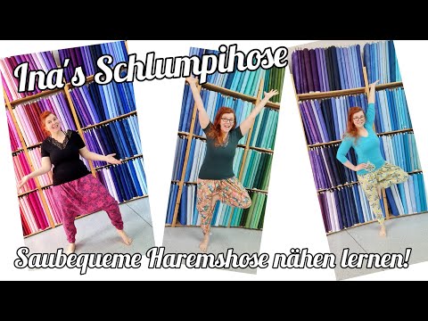 Schlumpihose Nähtutorial - Anfängerfreundliche Nähanleitung für eine Haremshose / Sarouelhose nähen