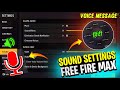 Free Fire Sound Setting | Free Fire Mic Problem | Free Fire Setting
