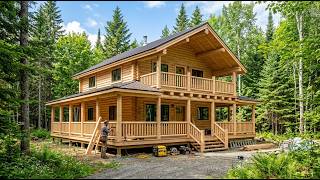 Dad & Son Builds an Incridible Cozy Log Cabin in the Forest | Start to Finish @TheOutsiderCabin