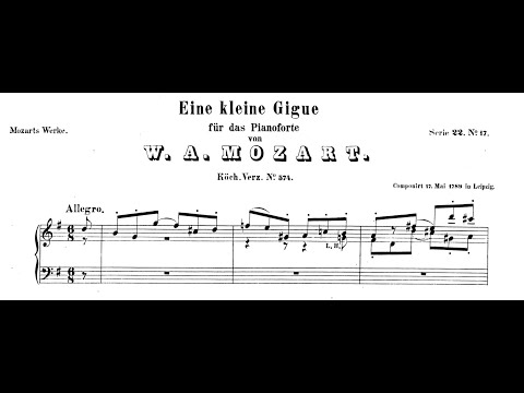 Wolfgang Amadeus Mozart - Gigue in G Major 'Eine Kleine Gigue', K. 574