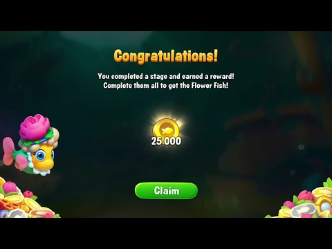 @Fishdom Win Strikes Level 6456 - 6451, Got Reward 25K Coins
