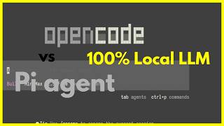 opencode vs pi agent. simple benchmark with Local LLM.
