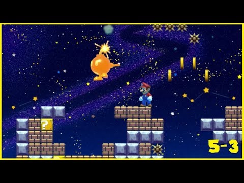 Super Mario : 3 Worlds | World 5 - Glorious Galaxy | Level 3 - Asteroid Junkyard (MM2 Level)